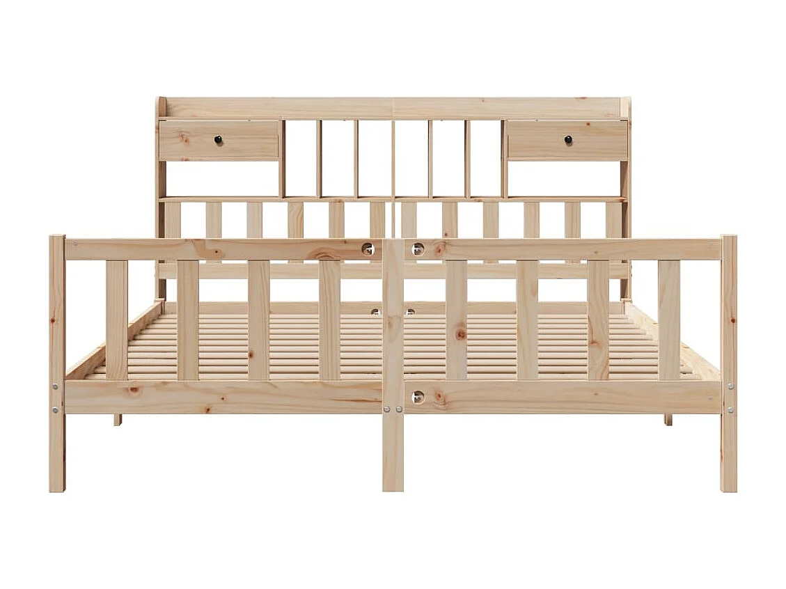 Cama com estante sem colchão 180x200 cm pinho maciço