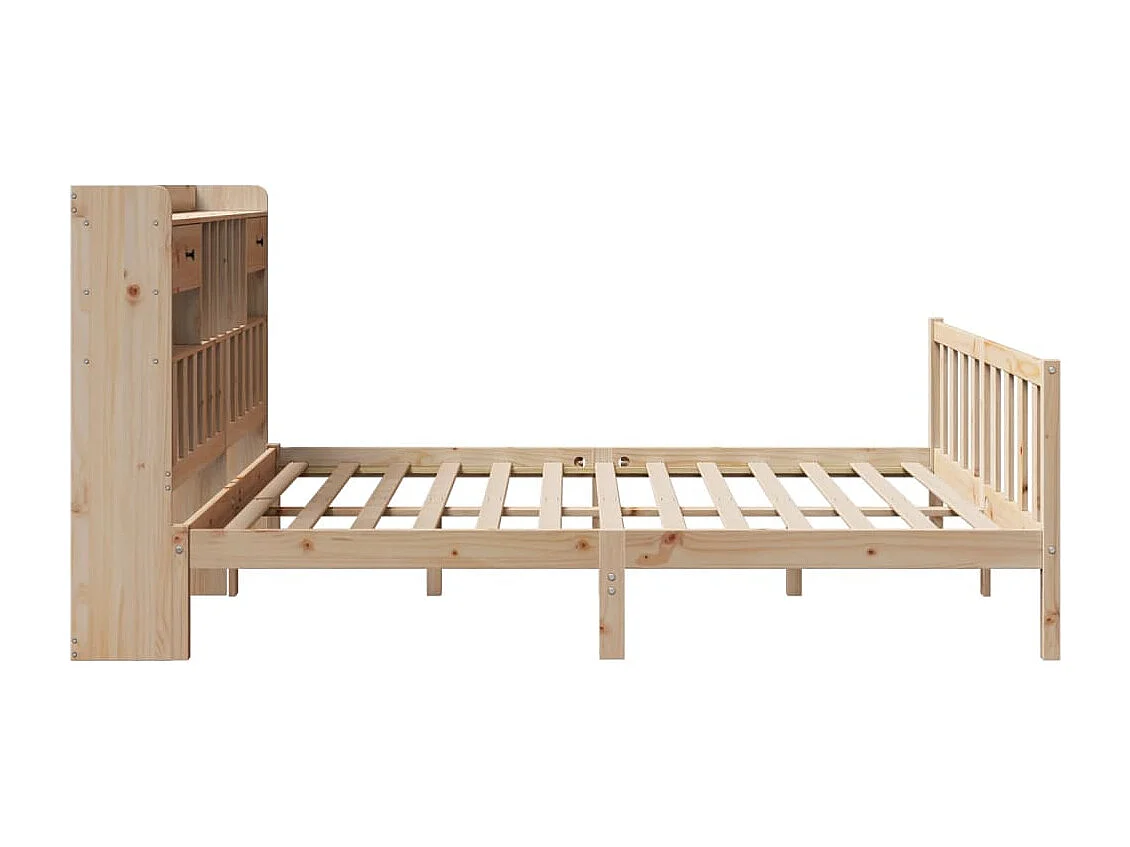 Cama com estante sem colchão 180x200 cm pinho maciço
