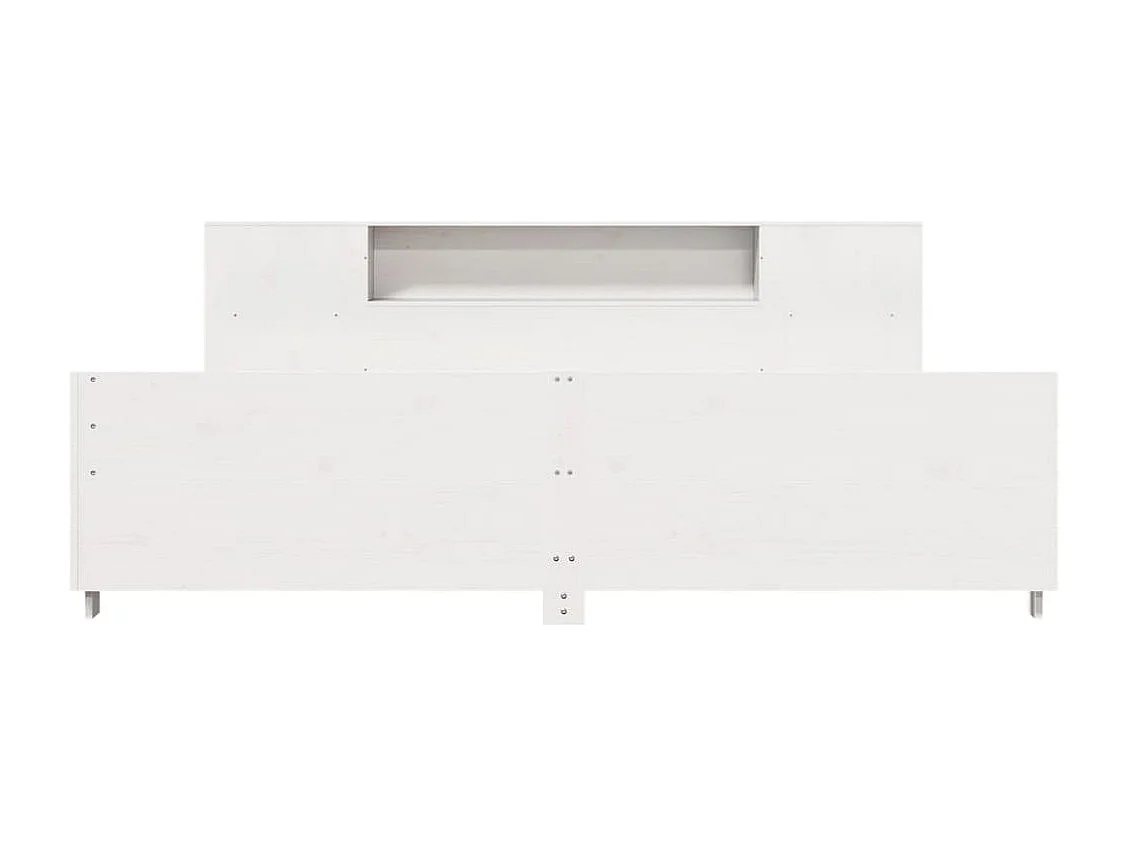 Estructura de cama sin colchón madera maciza blanca 200x200 cm