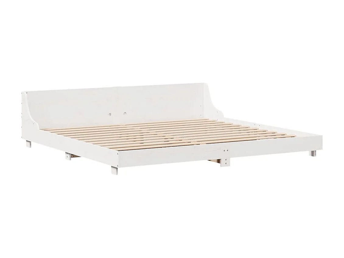 Estructura de cama sin colchón madera maciza blanca 200x200 cm