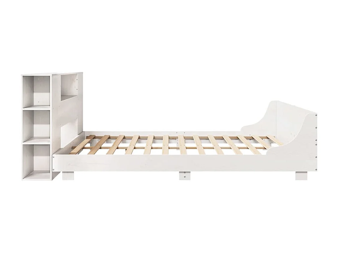 Estructura de cama sin colchón madera maciza blanca 200x200 cm