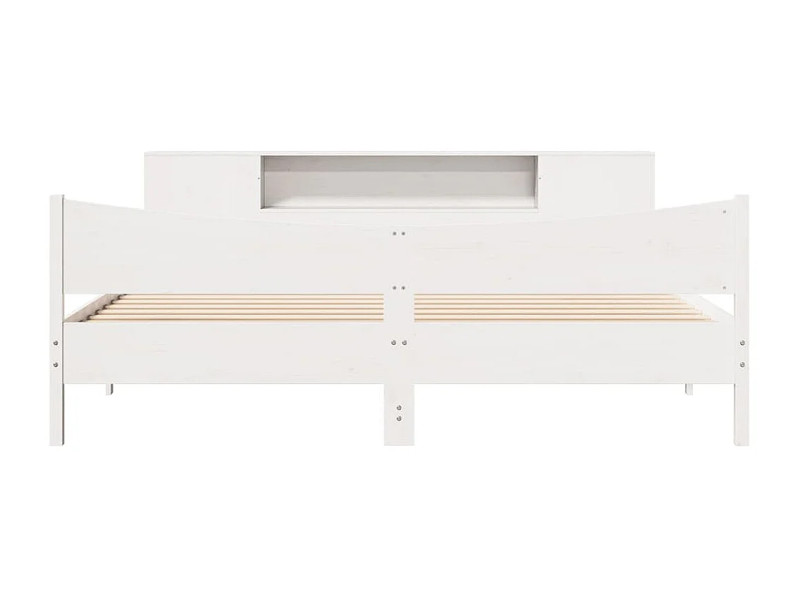 Cama sin colchón madera maciza de pino blanca 180x200 cm