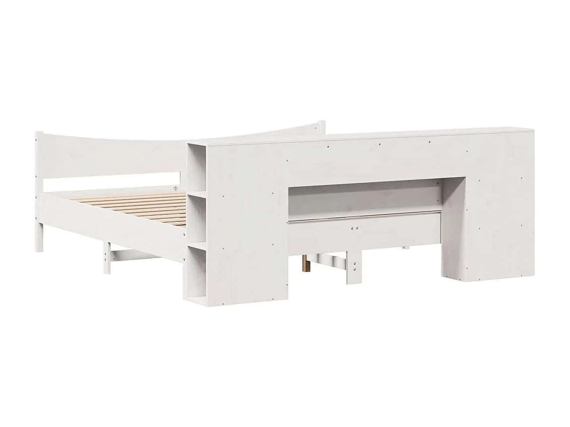 Cama sin colchón madera maciza de pino blanca 180x200 cm