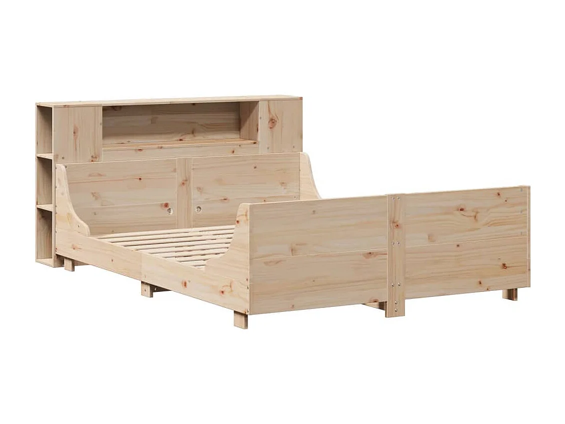Cadre de lit sans matelas 135x190 cm bois de pin massif