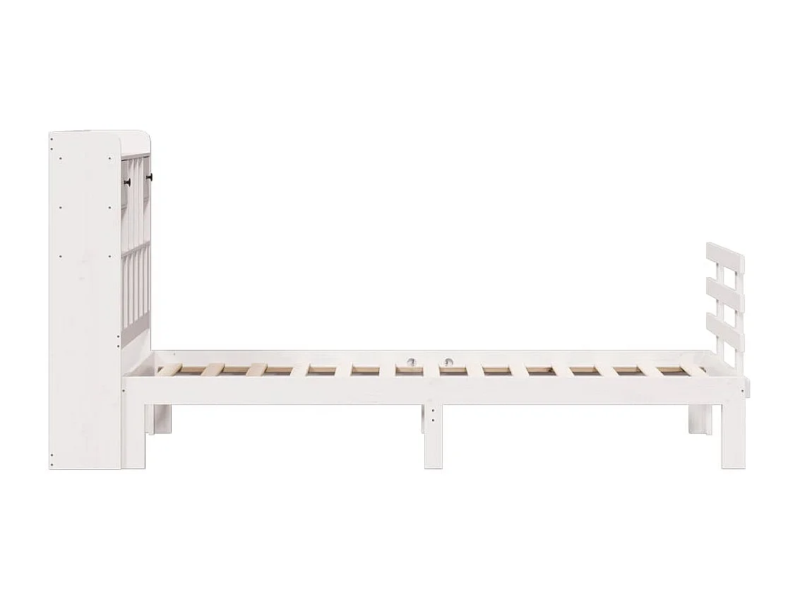 Cama con estantería sin colchón madera maciza de pino 90x190 cm
