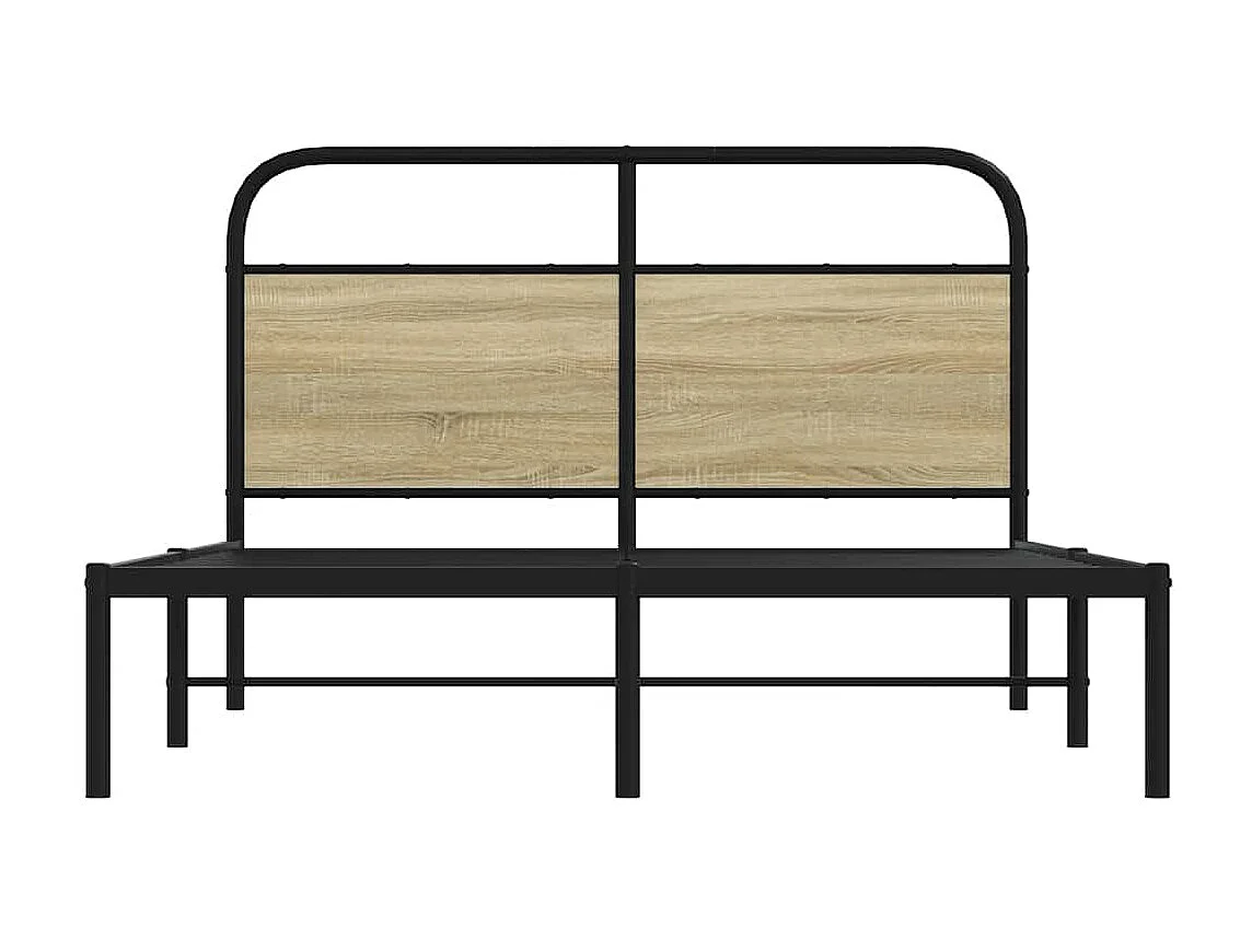 Cadre de lit sans matelas 140x190 cm chêne sonoma