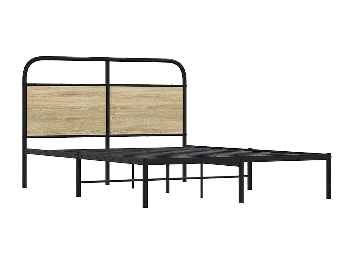 Cadre de lit sans matelas 140x190 cm chêne sonoma