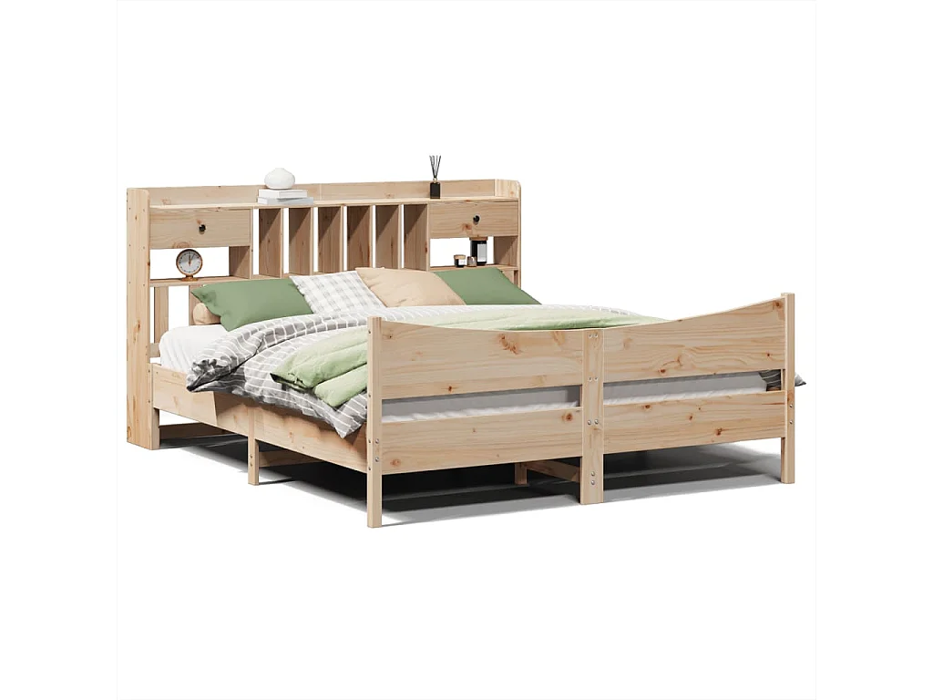 Cadre de lit sans matelas 180x200 cm bois massif de pin