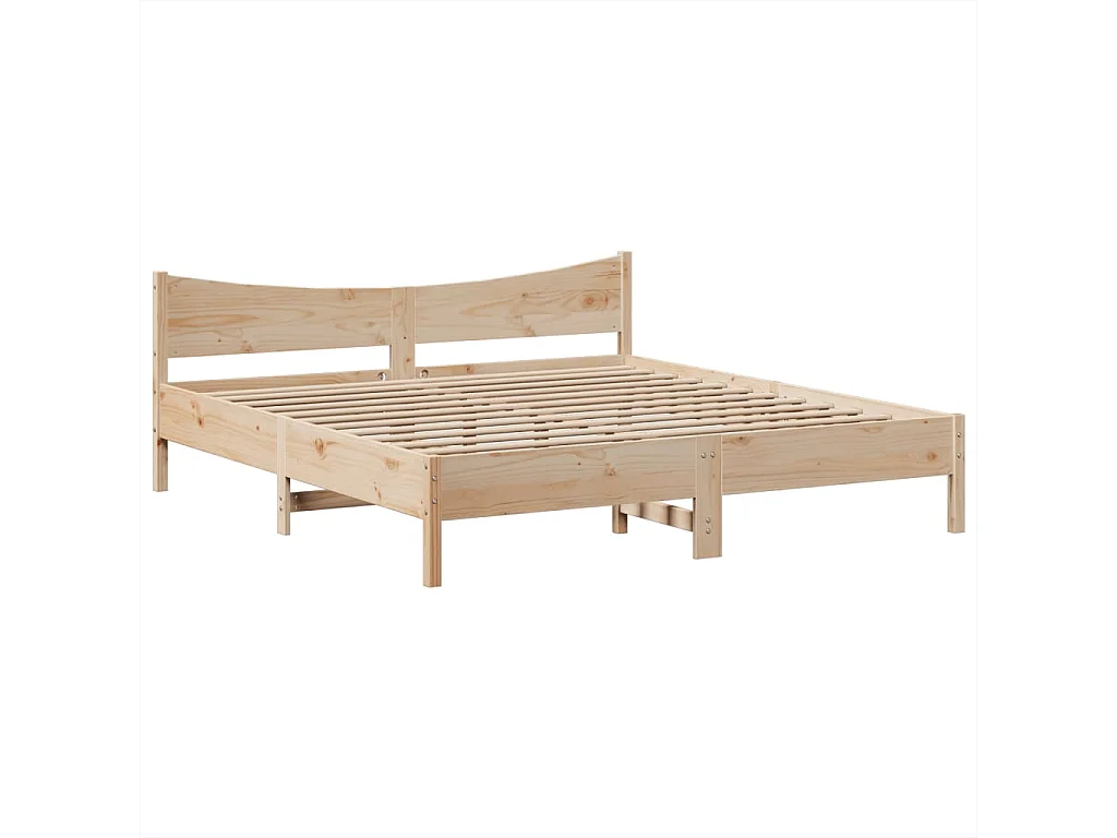 Cadre de lit sans matelas 180x200 cm bois massif de pin