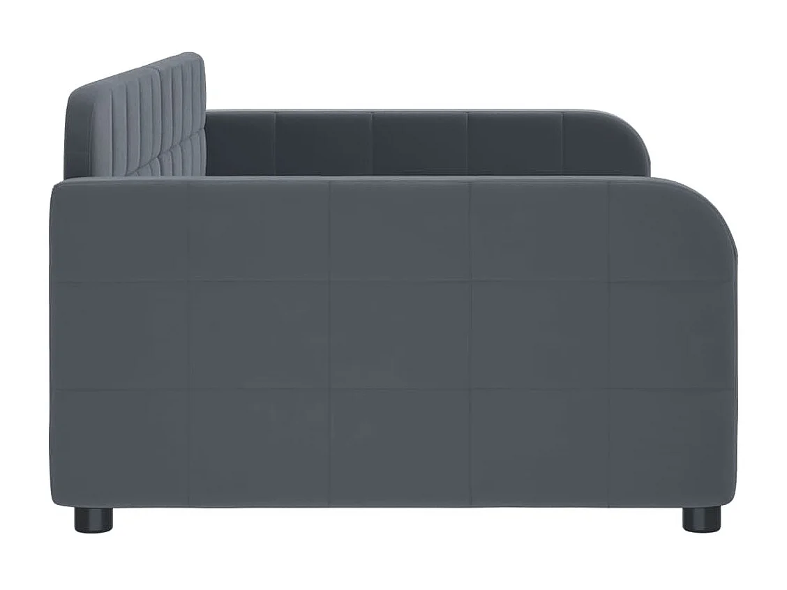 Sofá cama sin colchón terciopelo gris oscuro 100x200 cm