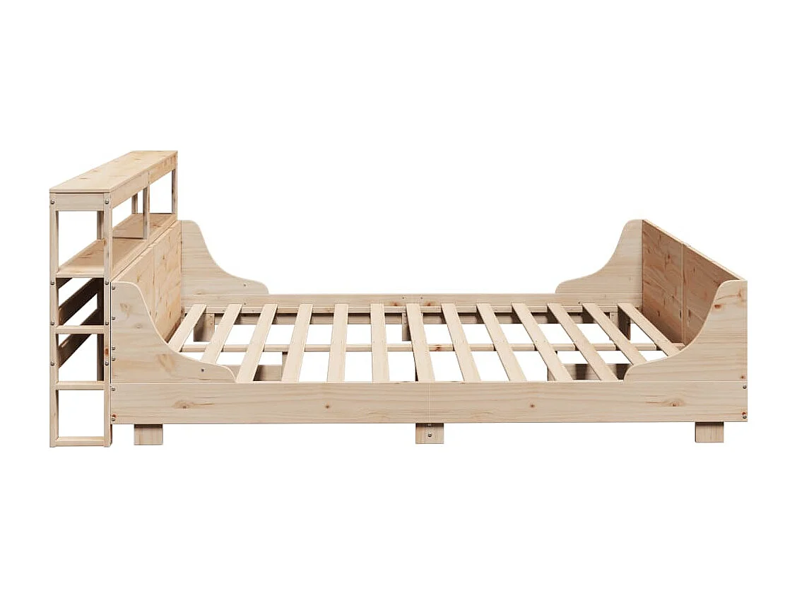 Cama sem colchão 200x200 cm madeira de pinho maciça