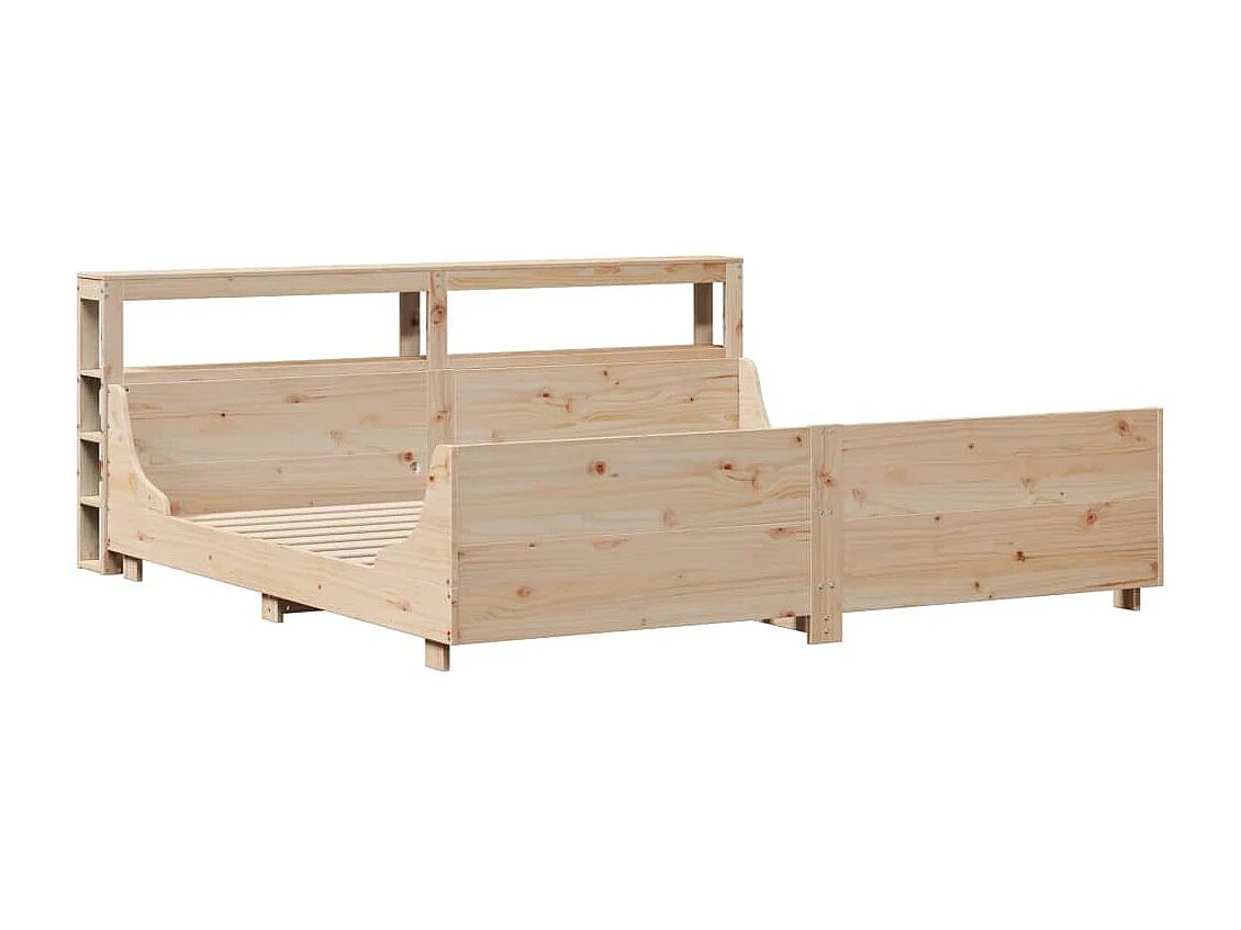 Cama sem colchão 200x200 cm madeira de pinho maciça