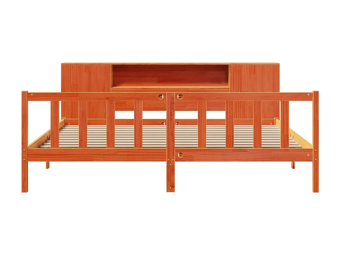 Cama com estante sem colchão 180x200 cm pinho maciço