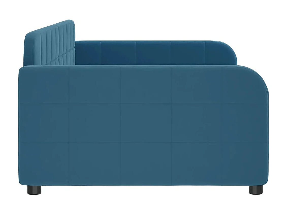 Sofá cama terciopelo azul 100x200 cm