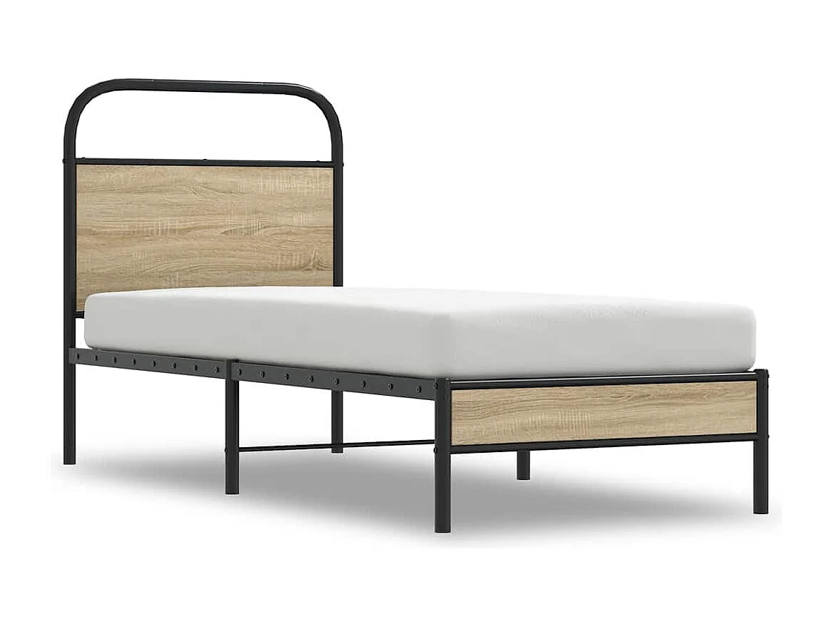 Estructura cama sin colchón 75x190 cm madera contrachapada