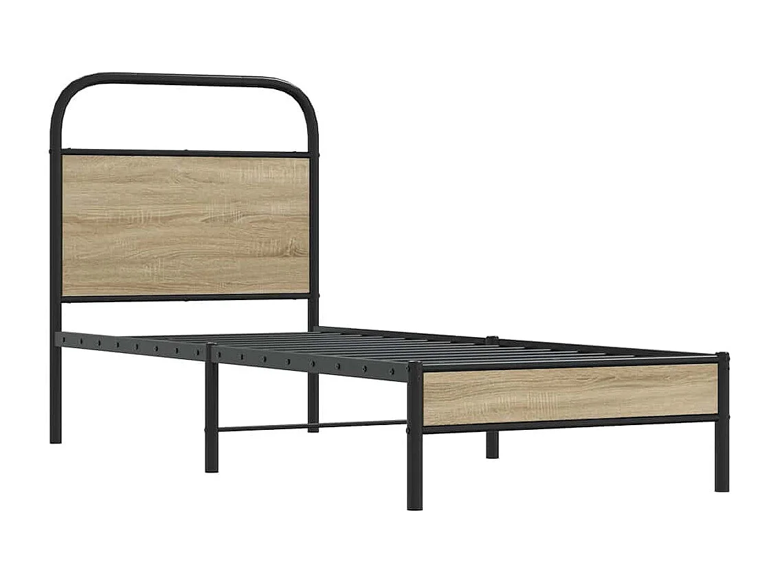 Estructura cama sin colchón 75x190 cm madera contrachapada