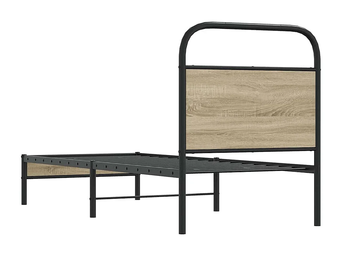 Estructura cama sin colchón 75x190 cm madera contrachapada