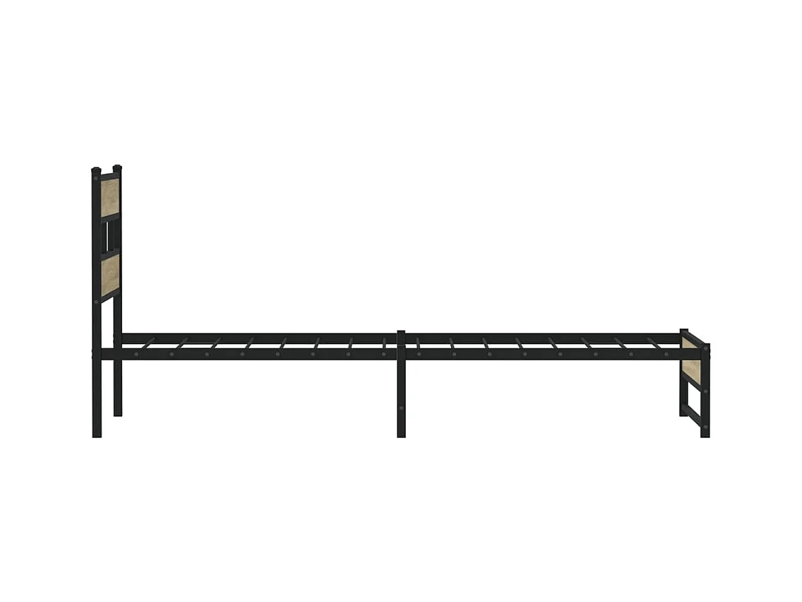 Cadre de lit en métal sans matelas chêne sonoma 80x200 cm
