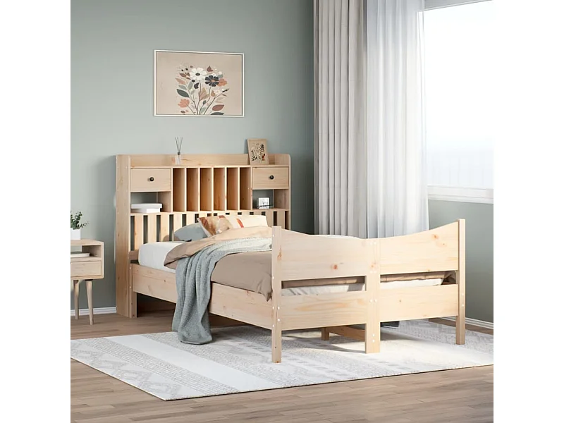 Cama sem colchão 135x190 cm madeira de pinho maciça