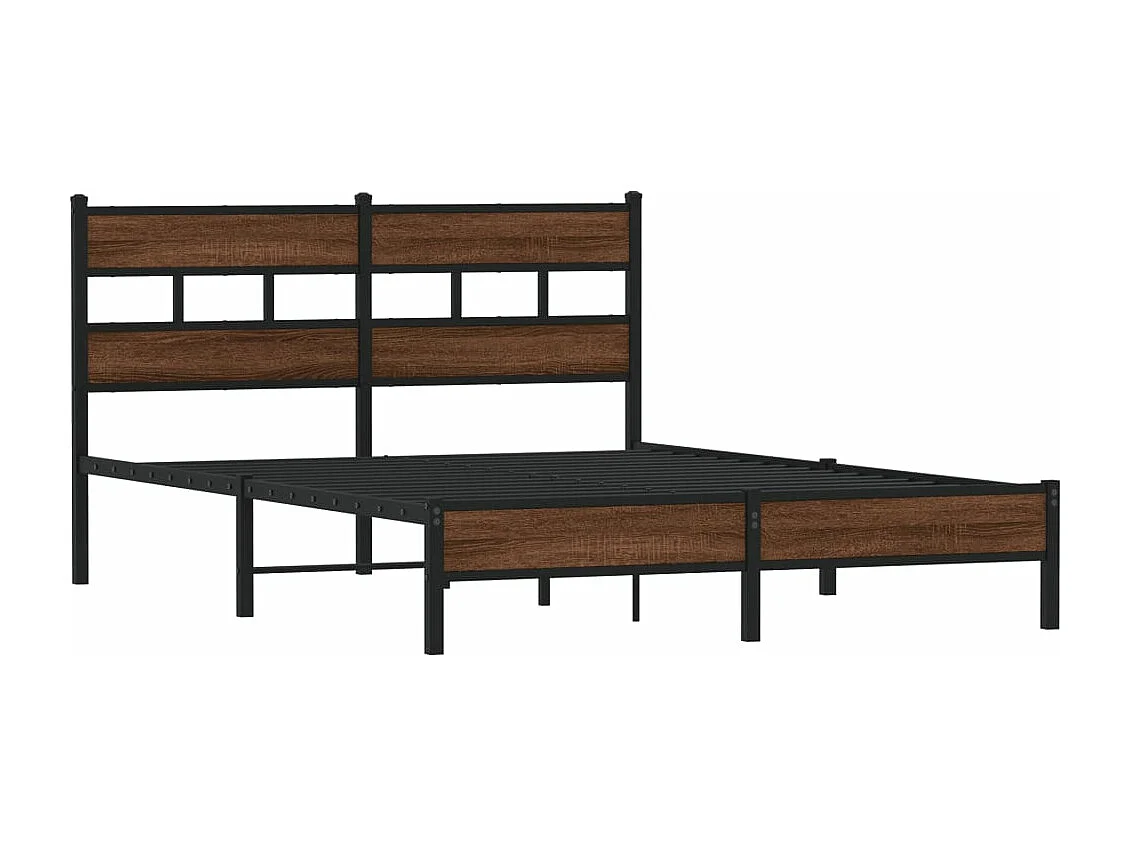 Cadre de lit sans matelas chêne marron 160x200 cm