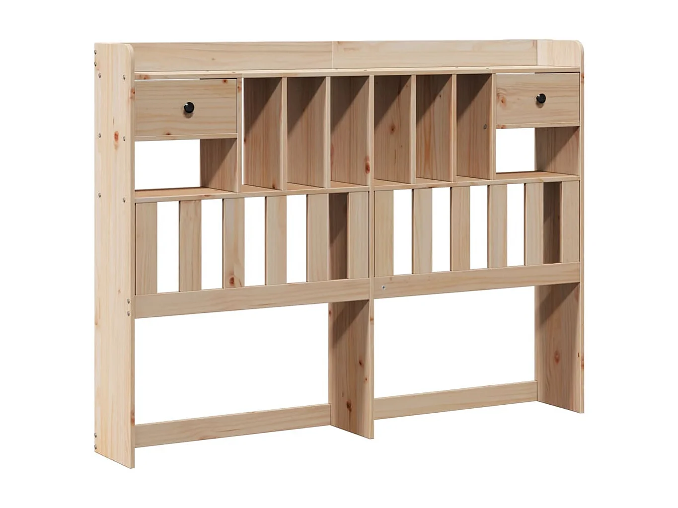 Cama con estantería sin colchón madera maciza de pino 140x200cm