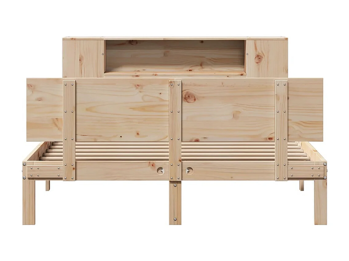 Cama com estante sem colchão 160x200 cm pinho maciço
