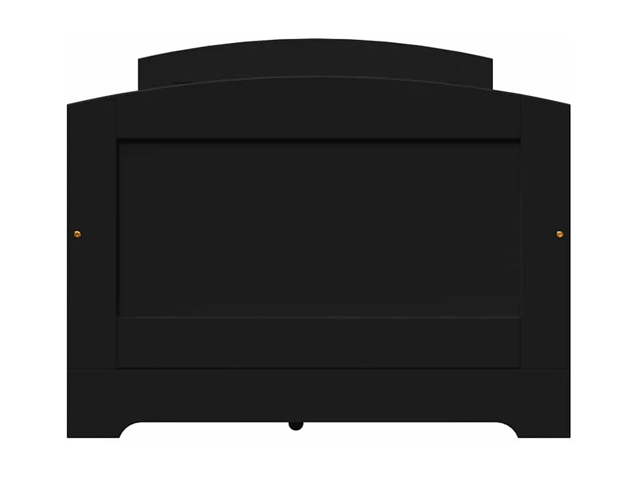 Sofá-cama com 5 gavetas sem colchão 90x200 cm IRUN preto