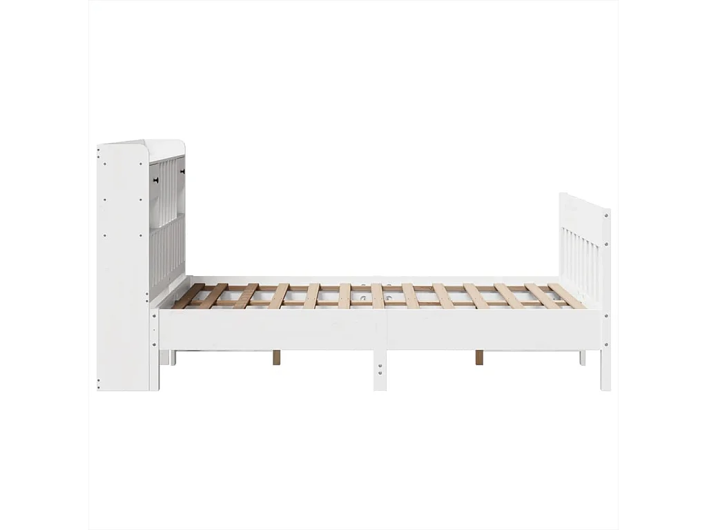 Estructura de cama sin colchón madera de pino blanca 120x200 cm