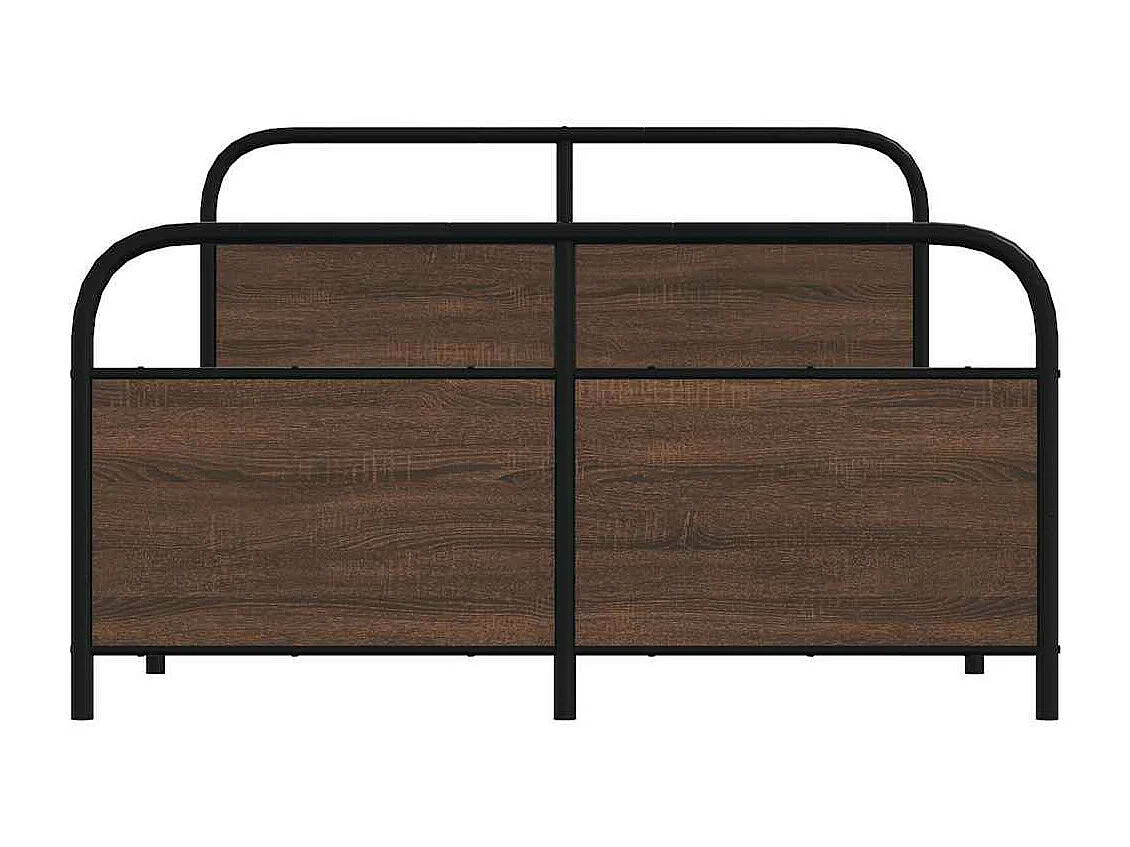 Estructura de cama sin colchón 120x190 cm madera marrón roble