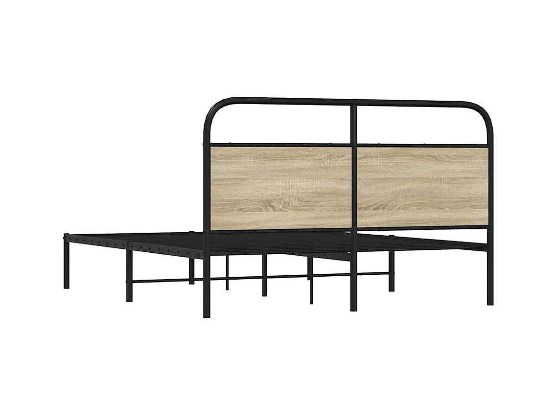 Estrutura cama s/ colchão derivados de madeira carvalho sonoma