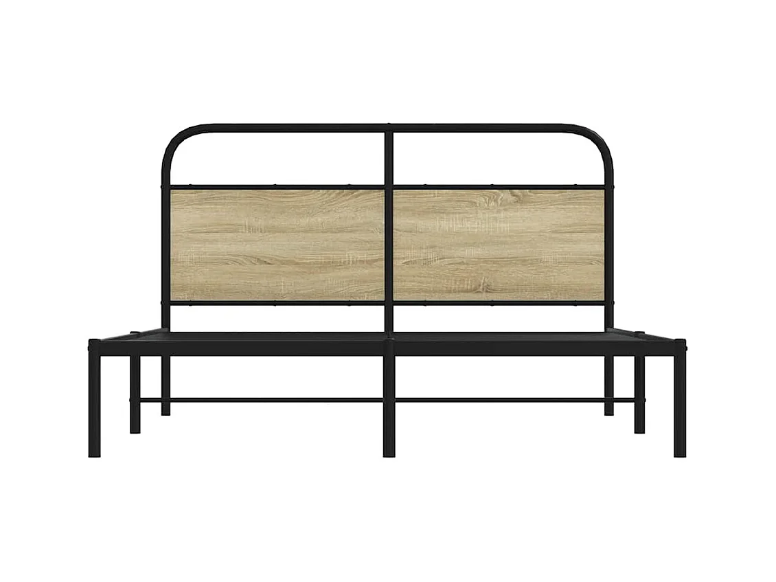 Estrutura cama s/ colchão derivados de madeira carvalho sonoma
