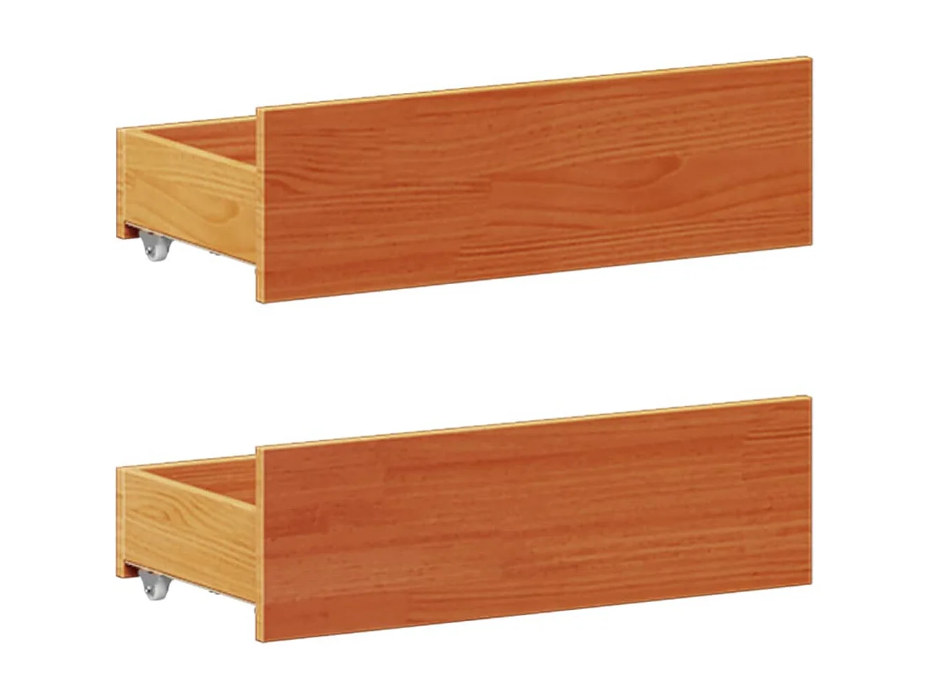 Cama con estantería sin colchón madera maciza marrón 140x190 cm