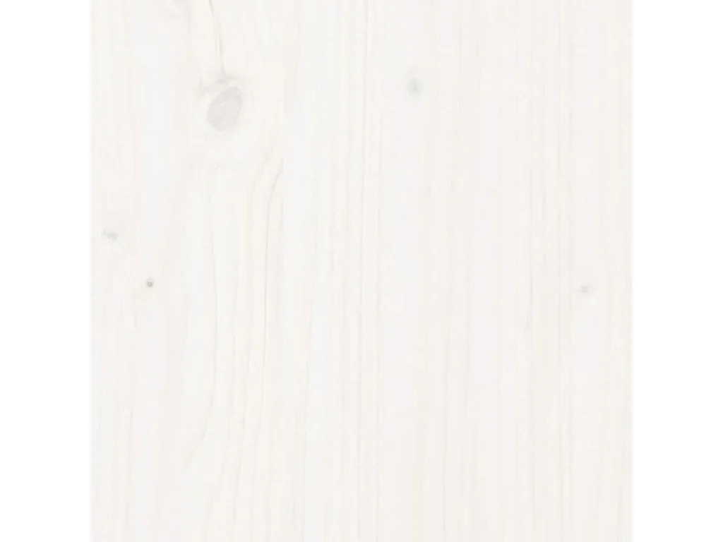 Lit bibliothèque sans matelas blanc 150x200 cm bois pin massif