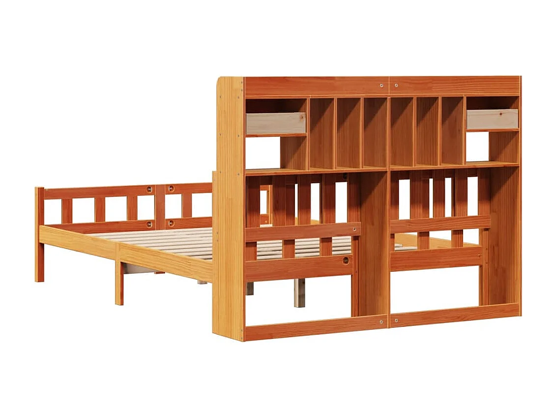 Cama com estante sem colchão 160x200 cm pinho maciço