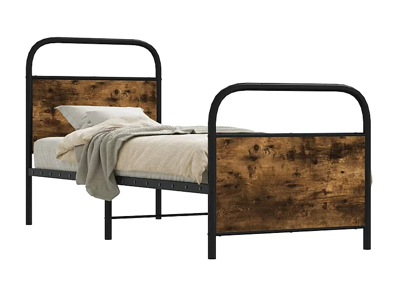 Estructura cama sin colchón 75x190 cm madera contrachapada