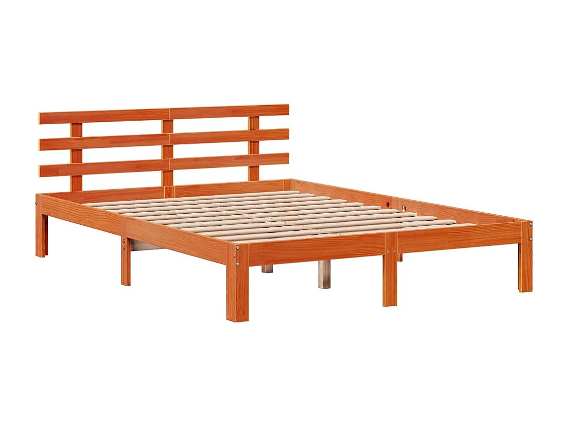 Cama com estante sem colchão 140x190 cm pinho maciço
