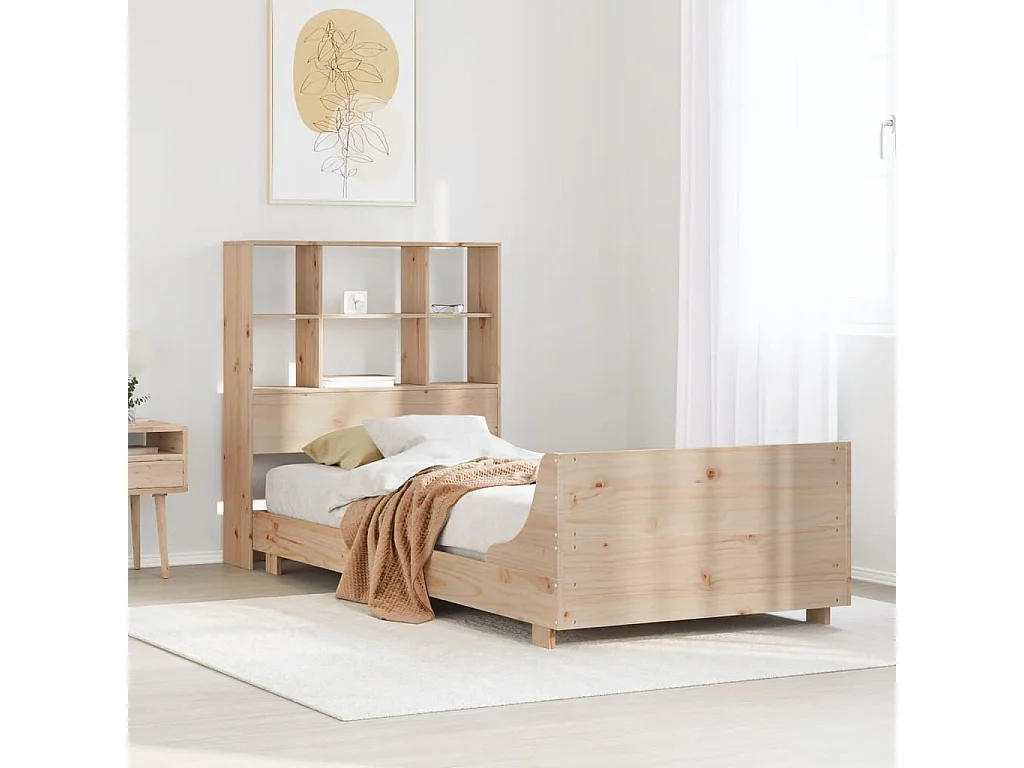 Cadre de lit sans matelas 90x190 cm bois de pin massif