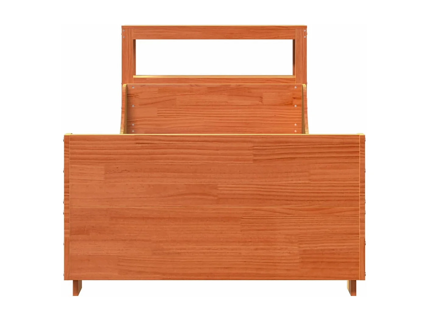 Cadre de lit sans matelas cire marron 75x190 cm bois pin massif