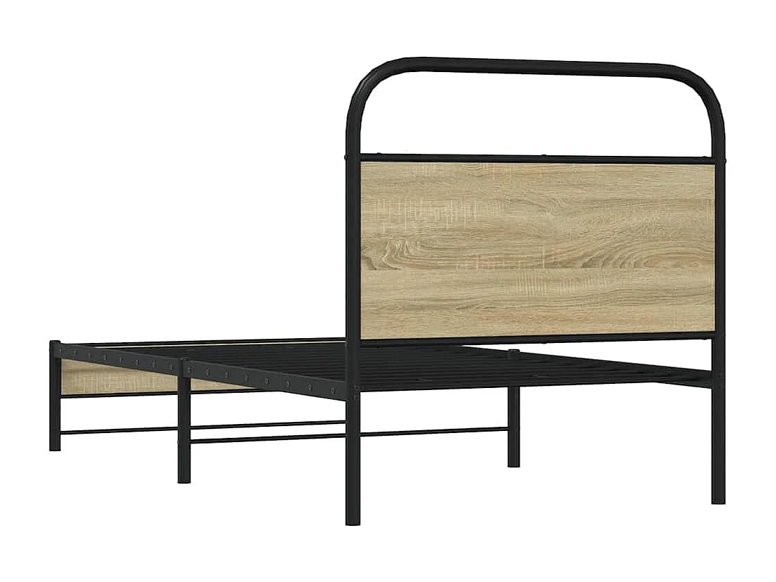 Cadre de lit sans matelas 80x200cm chêne sonoma bois ingénierie