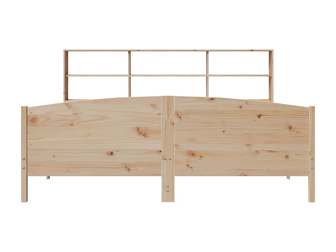Cama com estante sem colchão 200x200 cm pinho maciço