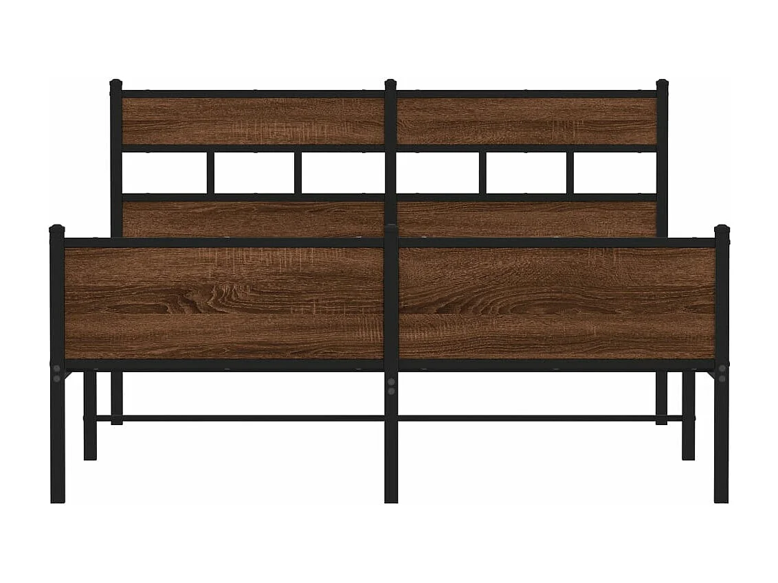 Estructura de cama sin colchón madera marrón roble 140x200 cm