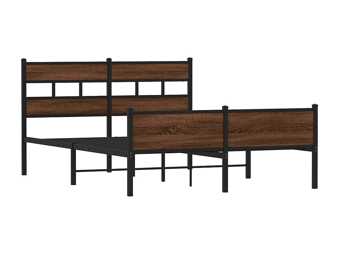 Cadre de lit sans matelas chêne marron 140x200 cm