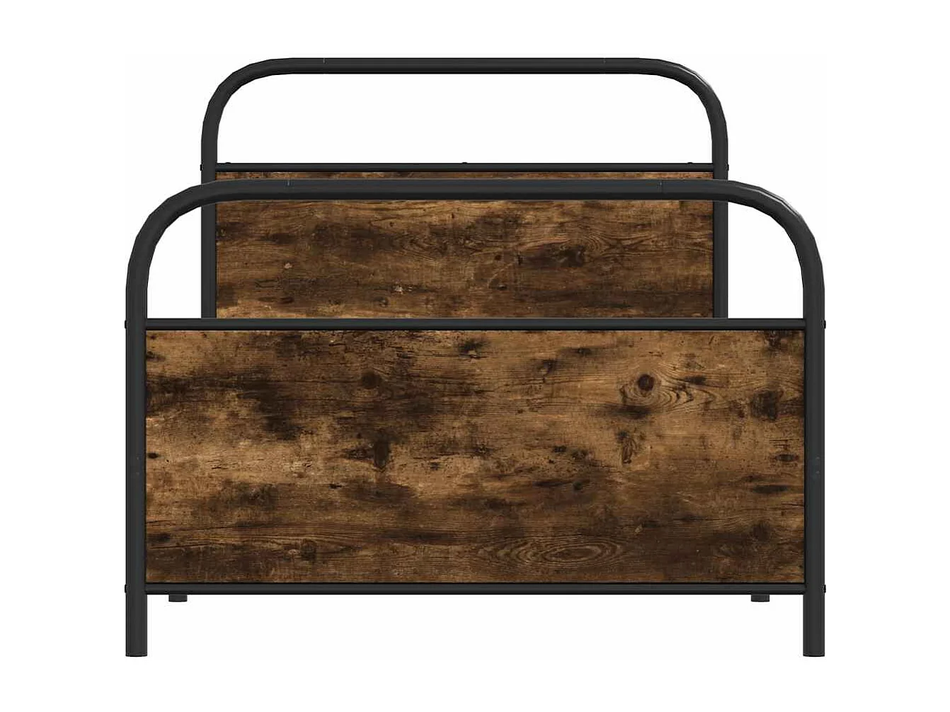 Cadre de lit sans matelas 100x190 cm chêne fumé bois ingénierie