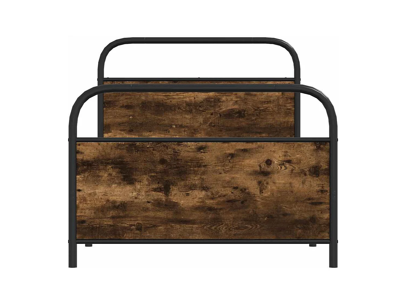 Cadre de lit sans matelas 100x190 cm chêne fumé bois ingénierie