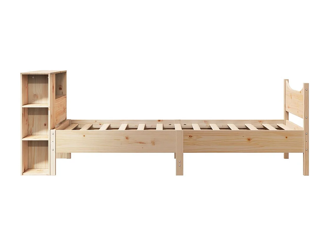 Estructura de cama sin colchón madera maciza de pino 90x200 cm