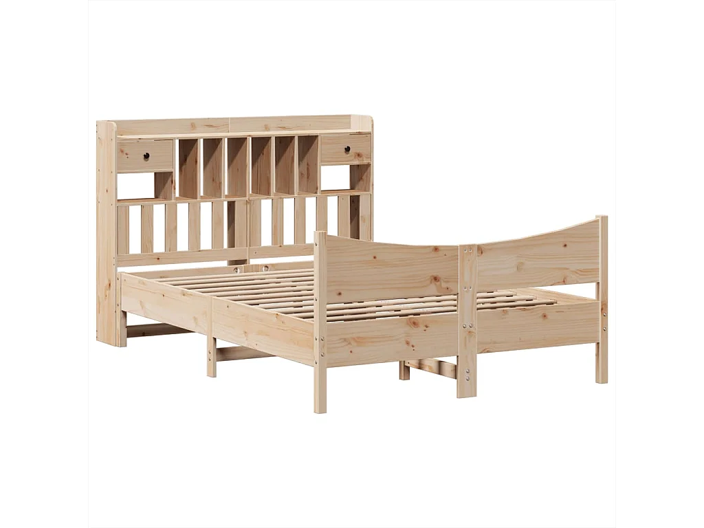 Cadre de lit sans matelas 150x200 cm bois de pin massif