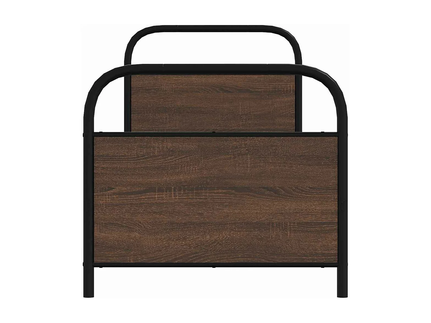 Estructura de cama sin colchón 75x190 cm madera marrón roble