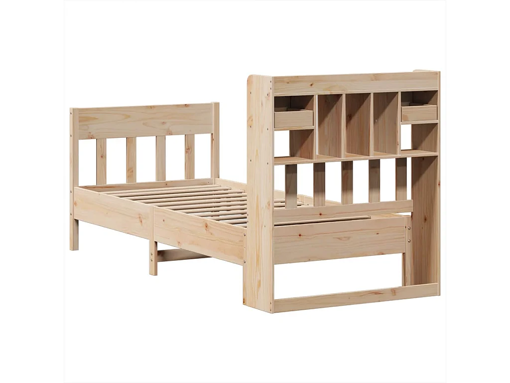 Cadre de lit sans matelas 100x200 cm bois massif de pin