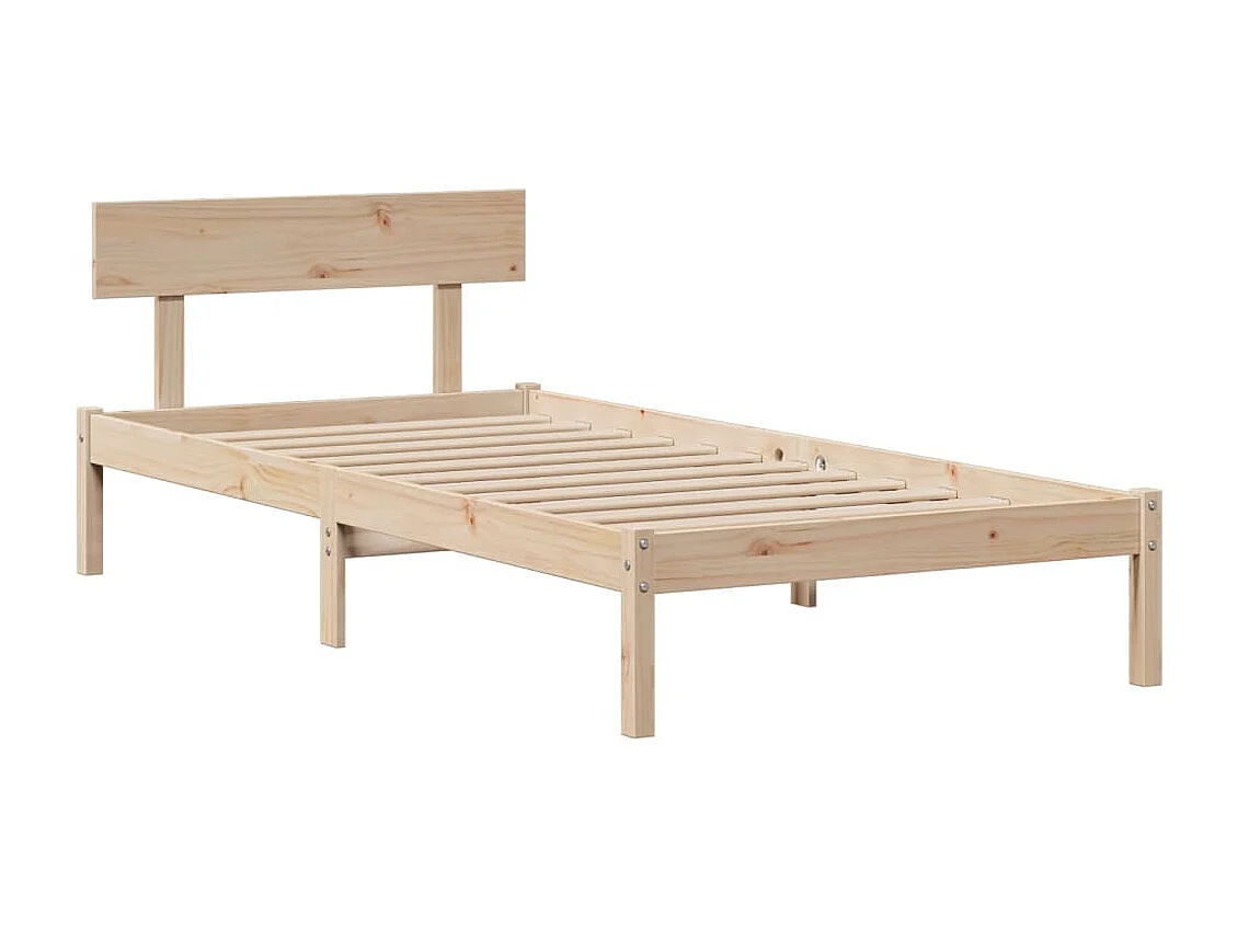 Lit bibliothèque sans matelas 90x200 cm bois de pin massif