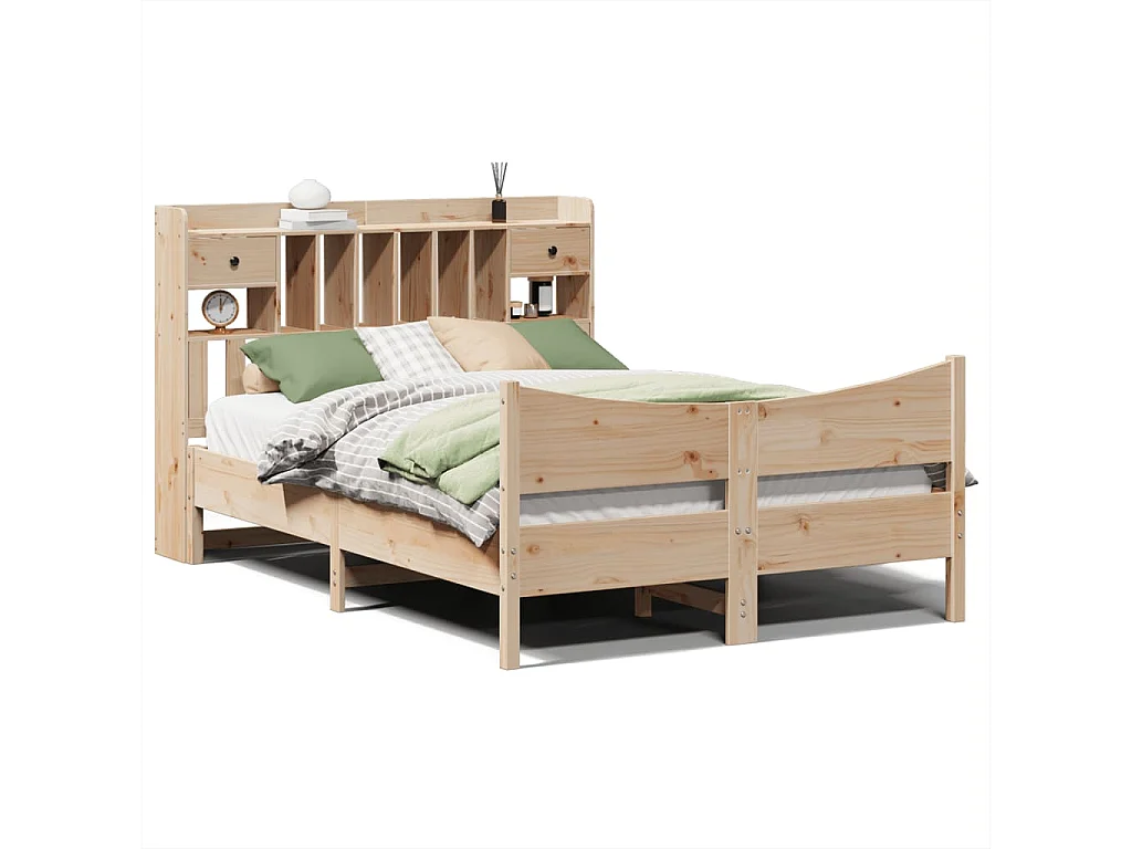 Cadre de lit sans matelas 160x200 cm bois massif de pin